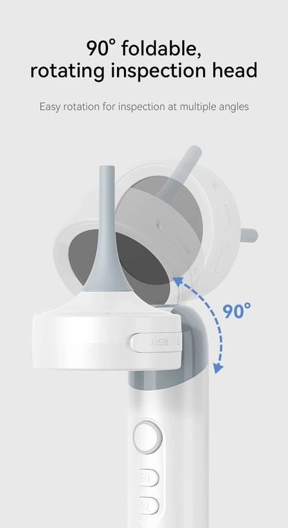 Caméra auriculaire visuelle, objectif 3.2mm, 1080P HD, contrôle de la bouche et du nez avec 4 lumières pour enfants et adultes, Support pour animaux de compagnie, prise de photos, connexion PC