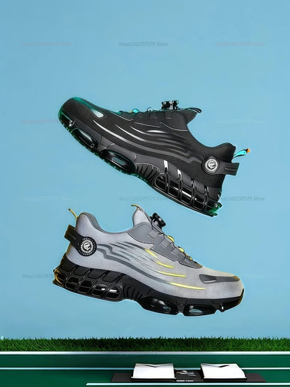 Men's Safety Work Shoes Anti-Tailor Wear-Resistant Steel Toe Boots Durable Sports Footwear for Construction Industry Workers