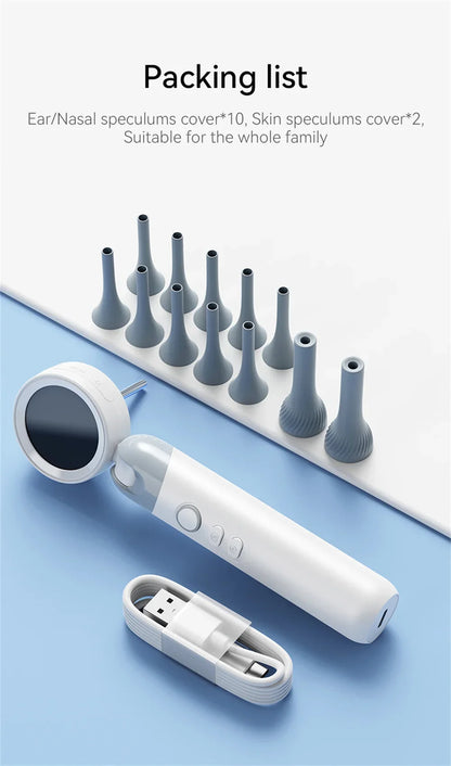 Caméra auriculaire visuelle Endoscope sans fil, écran IPS 1.38 pouces, outils de nettoyage de cire auriculaire, caméras HD 1080P, prise de photo, vidéo, Inspection auditive