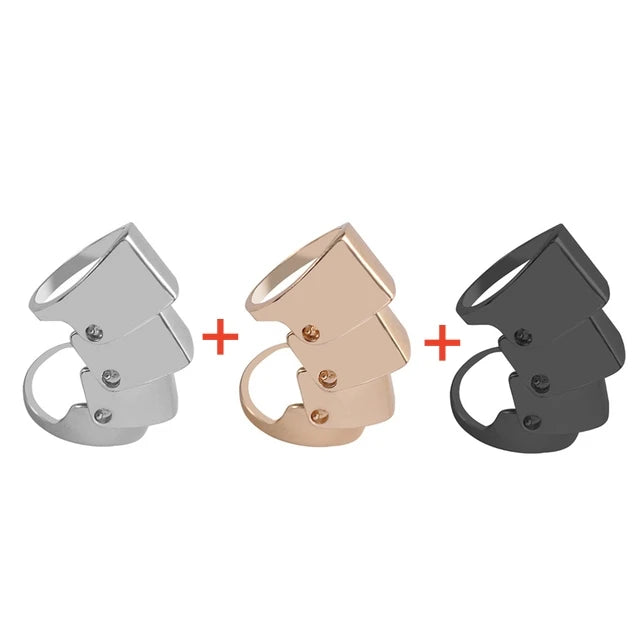 Anneau métallique Punk créatif pour hommes et femmes, armure commune, peut porter des bijoux, accessoires tendance, cadeaux - DOGOMET DIGITAL PLUS