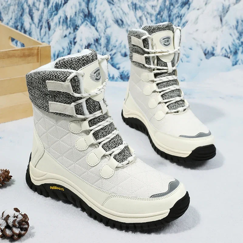 Bottes de neige imperméables à plateforme épaisse pour femmes, bottes de compétitivité, chaussures chaudes non ald, extérieur, décontracté, grande taille,-40 ℃, hiver