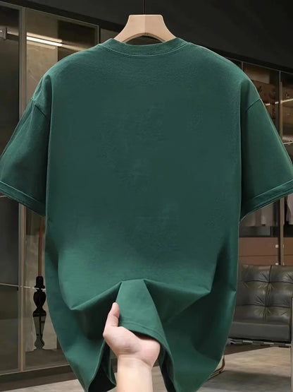 T-shirt à manches courtes et col rond pour hommes, 100% pur coton, à la mode, sport décontracté, ample, motif Calvin imprimé, été