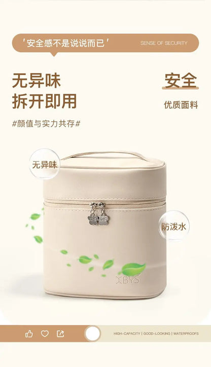 New Cosmetics Organizer Vertical Large-capacity Cosmetic Bag Deep Portable Handheld Waterproof Out Wash Storage Bag