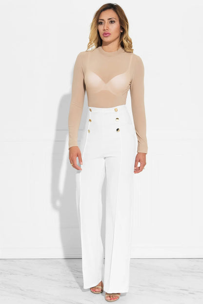 Pantalon audilong décontracté pour femme, chemises et chemisiers slim, pantalons sauvages, vêtements élégants, pantalons à jambe droite boutonnée, dame de bureau