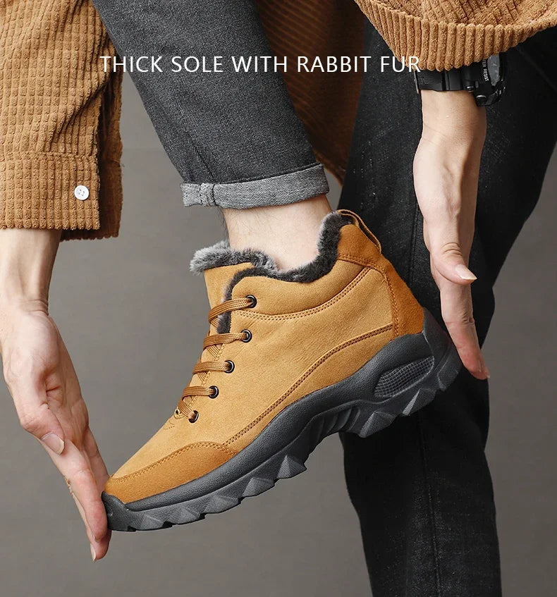 Hommes hiver bottes de neige avec fourrure baskets d'extérieur hommes chaussures 2023 nouveau mâle chaussures chaudes bottines pour hommes Botines Botas Hombre - DOGOMET DIGITAL PLUS