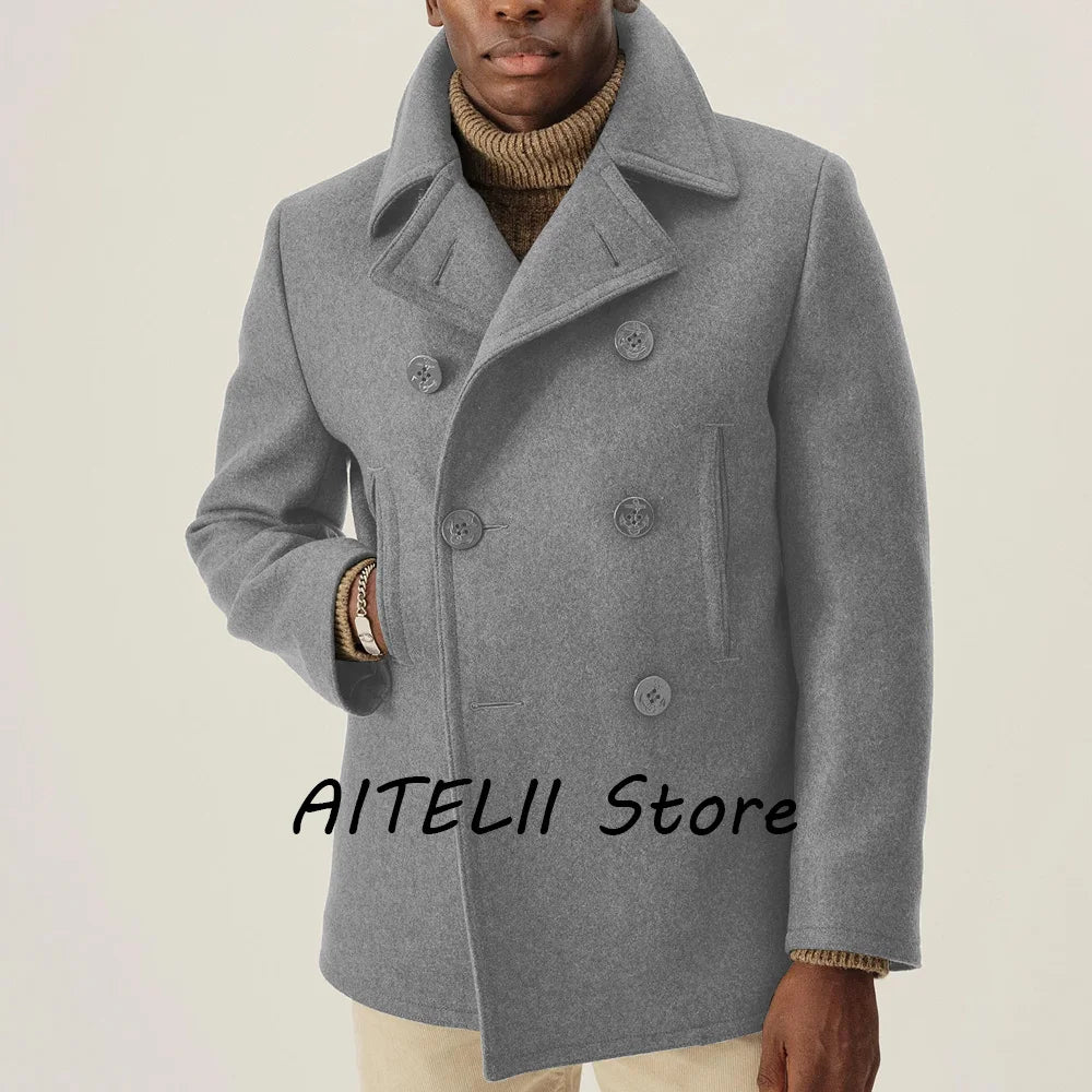 Manteau en laine élégant pour hommes, vestes pour hommes combinés, cachet masculin, haute qualité, hiver, luxe, nouveau
