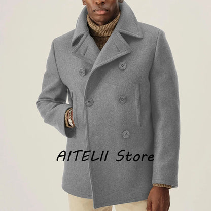 Manteau en laine élégant pour hommes, vestes pour hommes combinés, cachet masculin, haute qualité, hiver, luxe, nouveau