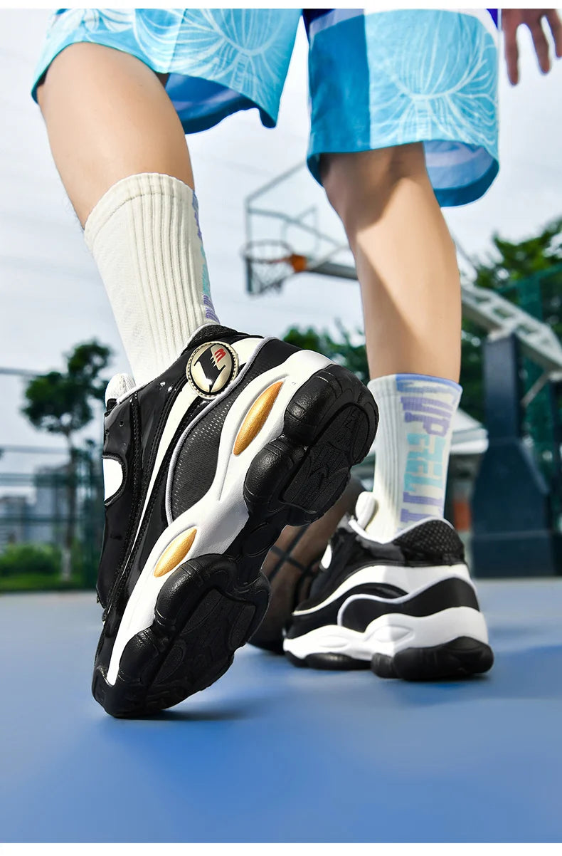 Chaussures de basket-ball pour hommes de haute qualité automne chaussures de sport en cuir plate-forme extérieure bottes de basket-ball professionnelles hommes chaussures d'entraînement