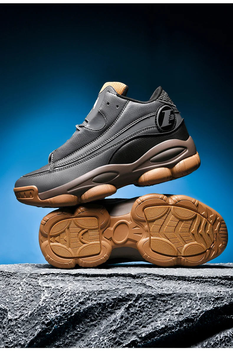 Chaussures de basket-ball pour hommes de haute qualité automne chaussures de sport en cuir plate-forme extérieure bottes de basket-ball professionnelles hommes chaussures d'entraînement