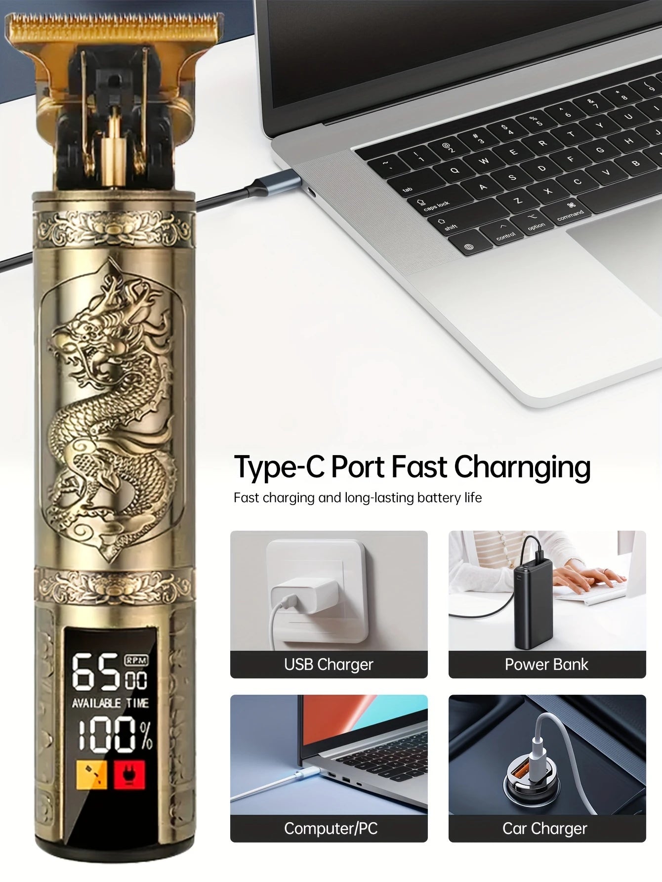 Kit de tondeuses à cheveux et tondeuses vintage professionnelles, ensemble de coupe de cheveux et de toilettage sans fil rechargeables pour hommes, tondeuse à barbe avec - DOGOMET DIGITAL PLUS