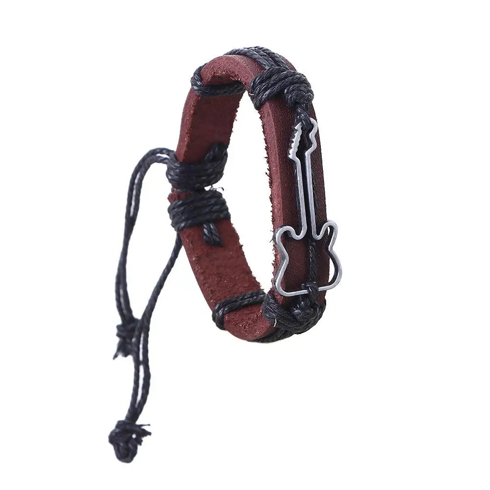 1pc Chain Friendship Men Wristbands Adjustable Women Bracelets Antique Jewelry Charm Bangles Guitar Bracelets