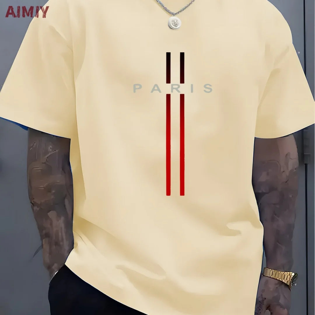 T-SHIRT À MANCHES COURTES ET COL ROND POUR HOMME