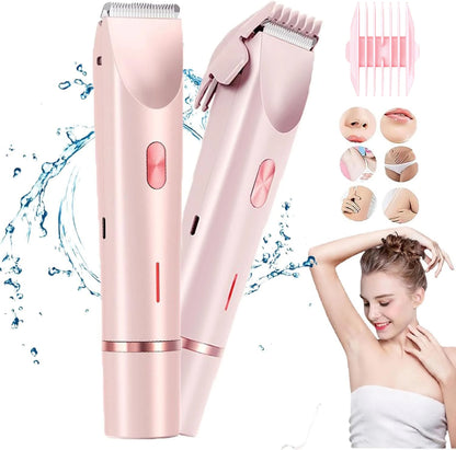 Rasoir électrique 2 en 1 à double tête pour femme, tondeuse à cheveux électrique pour femme, tondeuse électrique pour femme, cadeau idéal du nouvel an - DOGOMET DIGITAL PLUS