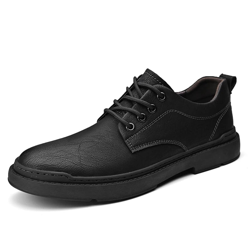 Printemps automne décontracté hommes rétro chaussures en Cuir 2023 mode Style britannique anti-dérapant Chaussure Homme Cuir marque de luxe concepteur