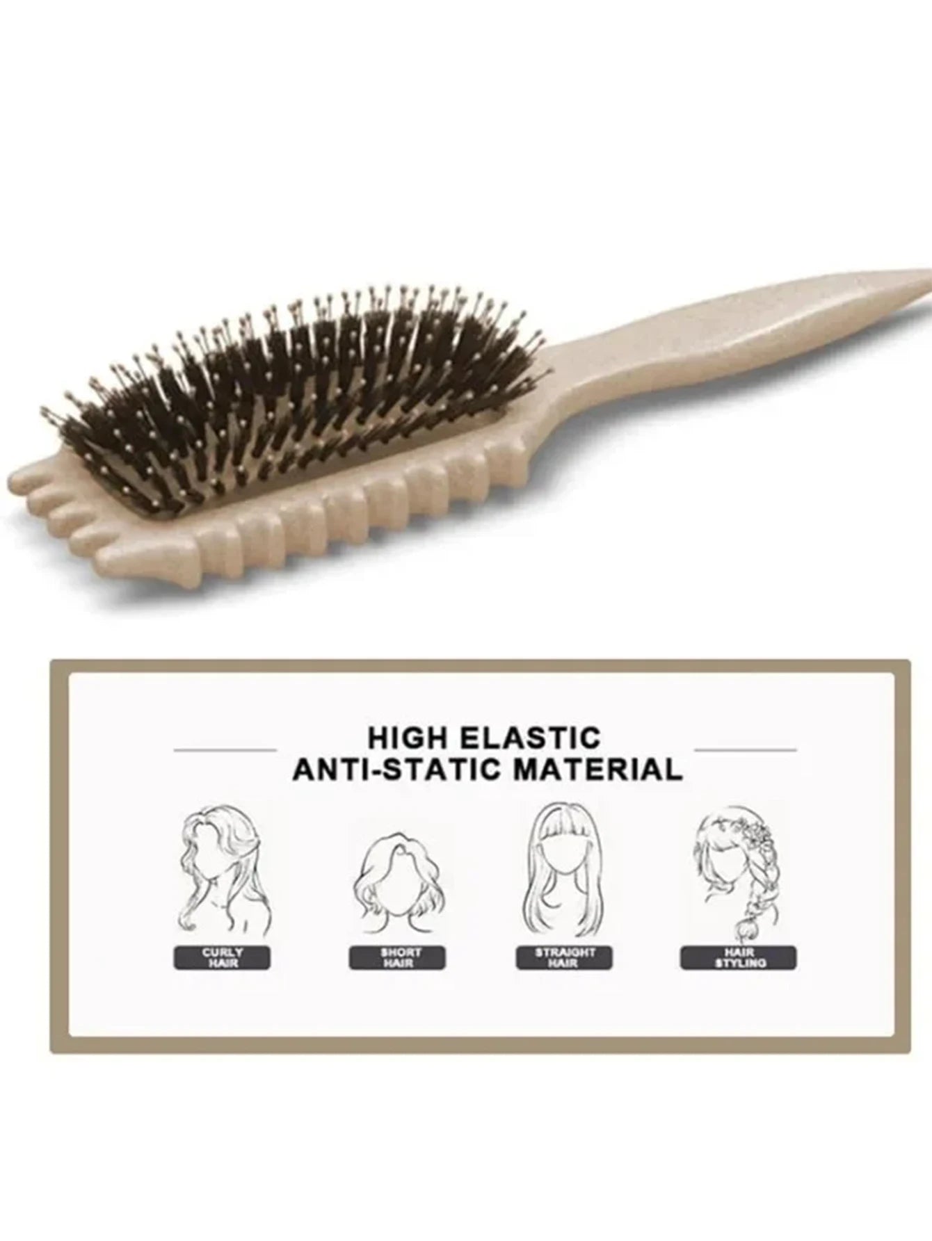 Brosse de coiffure pour cheveux bouclés, 1 pièce, élimination des rides, peigne pour cheveux bouclés et humides, outil de coiffure