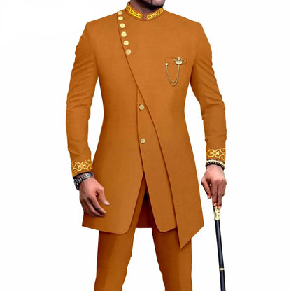 New Casual Men's Suit Slim Two-piece Set Costume Homme Suits for Costume Homme Pour Mariage Terno Masculino Completo