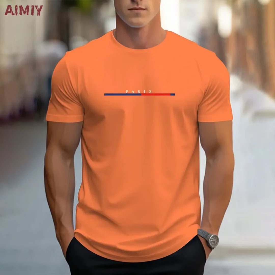 T-SHIRT À MANCHES COURTES ET COL ROND POUR HOMME