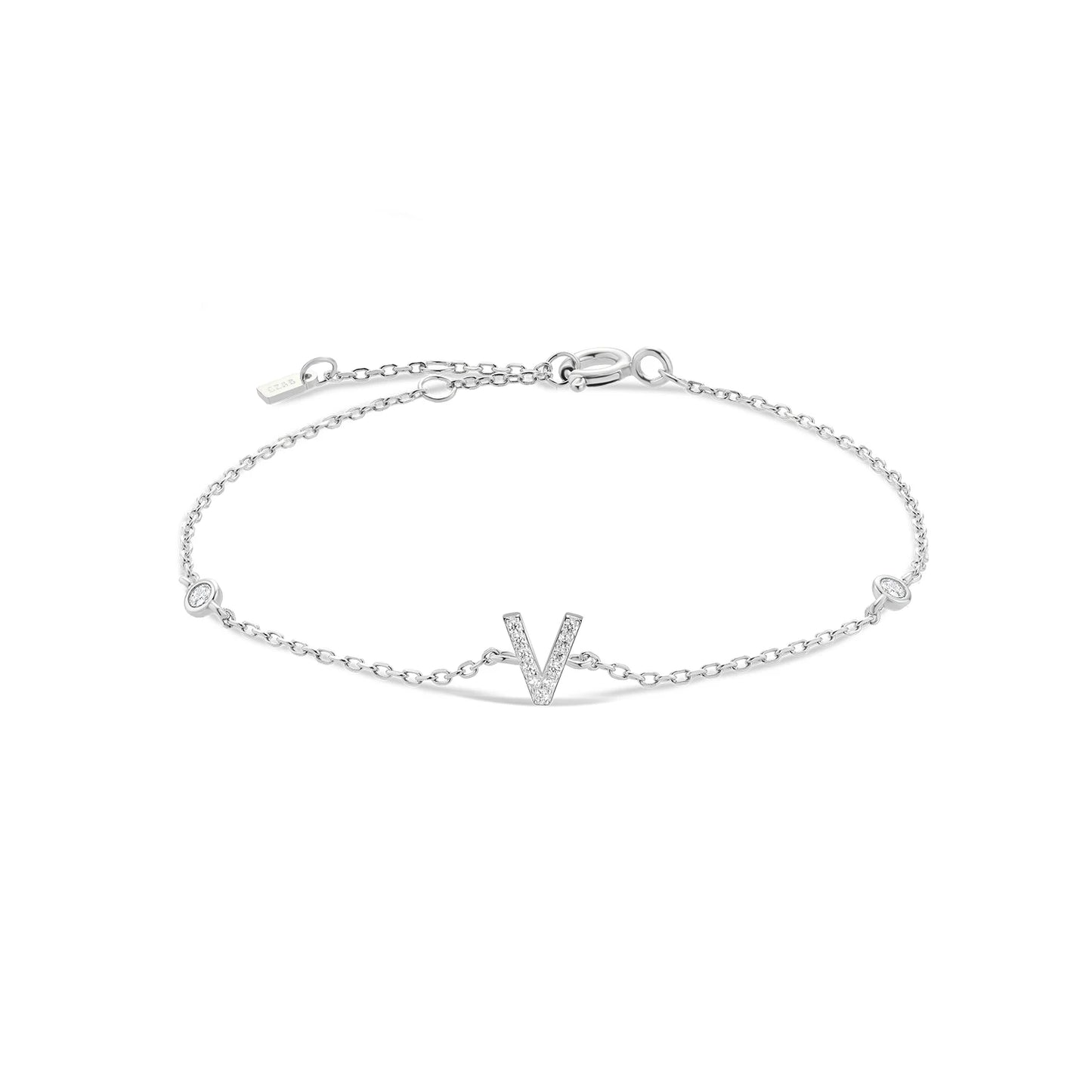 ANDYWEN – Bracelet en argent Sterling 925, 26 lettres initiales, monogramme de l'alphabet, nom en or, cristal CZ Zircon, bijoux à la mode 2021 - DOGOMET DIGITAL PLUS