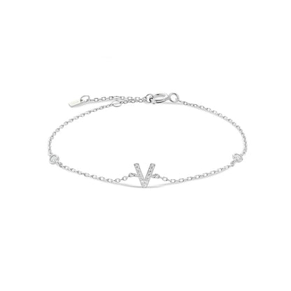ANDYWEN – Bracelet en argent Sterling 925, 26 lettres initiales, monogramme de l'alphabet, nom en or, cristal CZ Zircon, bijoux à la mode 2021 - DOGOMET DIGITAL PLUS