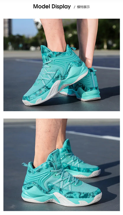 Chaussures de basket-ball respirantes carillon colorées pour hommes, chaussures de sport décontractées, haut, polyvalent, nouveau, printemps, 2024