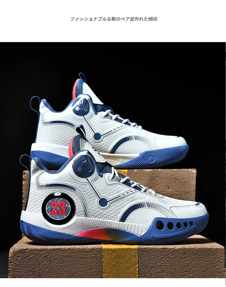 Nouvelles chaussures de basket-ball montantes chaussures de sport confortables et respirantes pour hommes et femmes athlètes d'entraînement chaussures d'étudiant décontractées