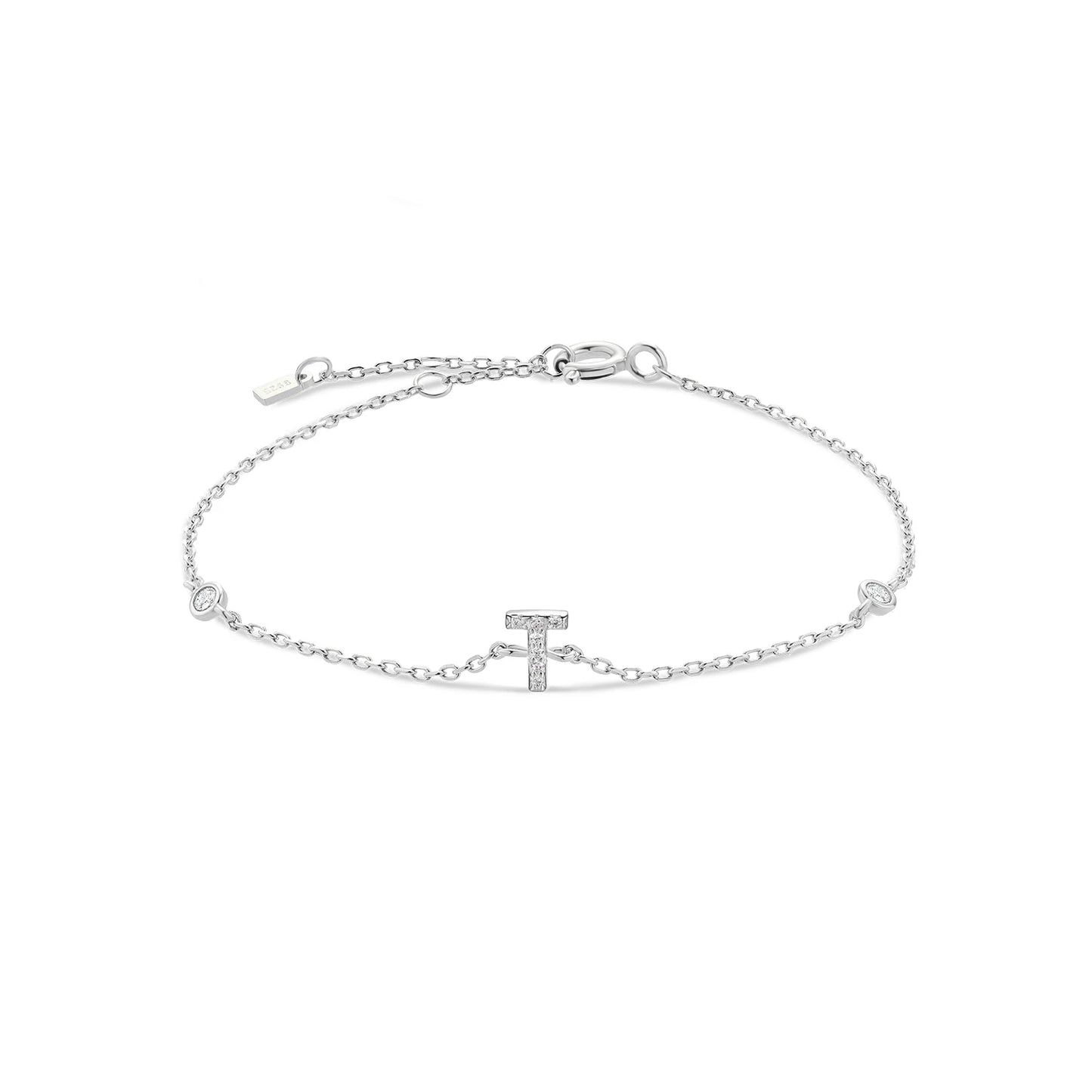 ANDYWEN – Bracelet en argent Sterling 925, 26 lettres initiales, monogramme de l'alphabet, nom en or, cristal CZ Zircon, bijoux à la mode 2021 - DOGOMET DIGITAL PLUS