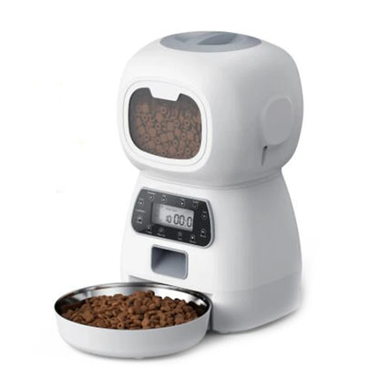 Mangeoire automatique intelligente pour animaux de compagnie, bol en acier inoxydable, distributeur automatique de nourriture, fournitures d'alimentation pour chats et chiens, minuterie, 3,5 L