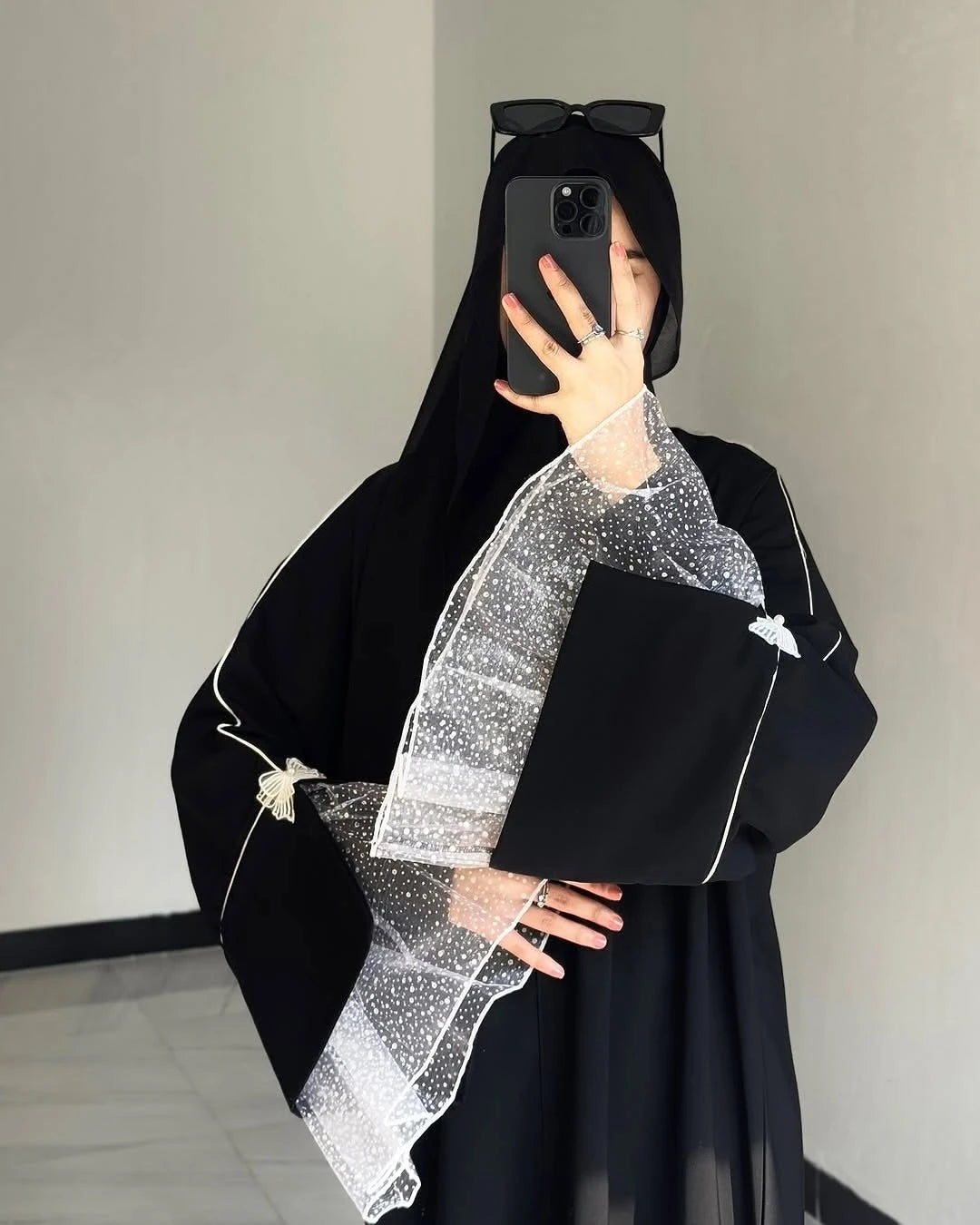 ABAYA NOIR D'ETE POUR FEMMES MUSULMANES Kaftan turc 2025