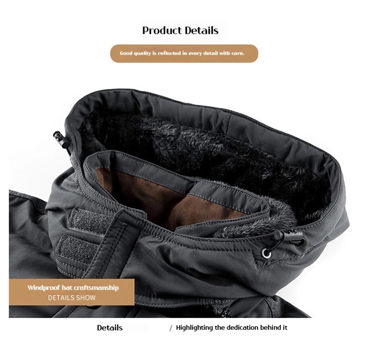 Manteau d'hiver homme hiver coupe-vent imperméable coton vêtements chaud froid grande taille coton veste vêtements pour hommes Parka manteaux pour hommes - DOGOMET DIGITAL PLUS