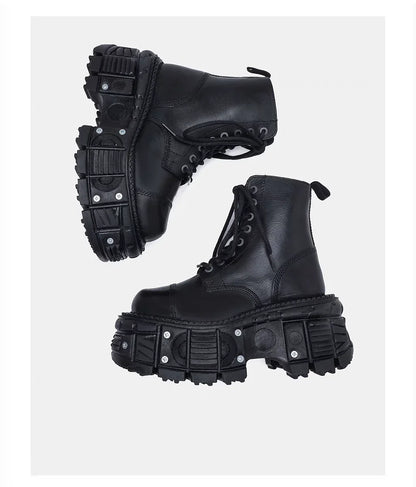 Cuir rehaussé 10 cm à semelles épaisses hommes haut de gamme Style britannique 2025 nouvelles bottes pour hommes à la mode - DOGOMET DIGITAL PLUS