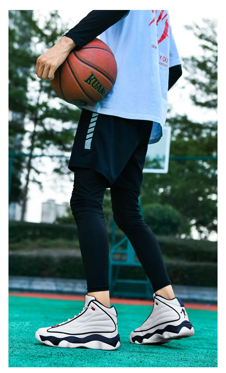 Chaussures de basket-ball de Fitness pour hommes de haute qualité chaussures de basket-ball baskets pour hommes automne haut anti-dérapant baskets d'extérieur