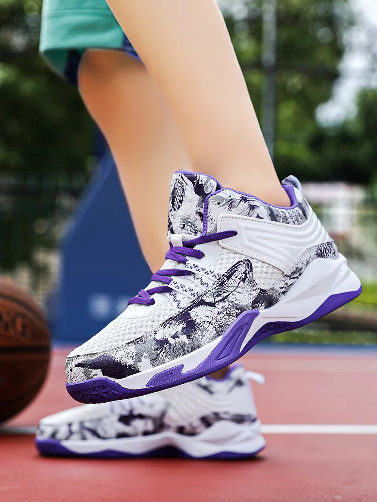 Chaussures de basket-ball respirantes carillon colorées pour hommes, chaussures de sport décontractées, haut, polyvalent, nouveau, printemps, 2024