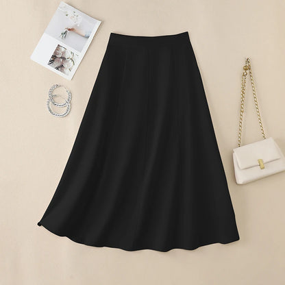 ZANZEA-Jupe mi-longue évangélique élégante taille haute pour femmes, jupes trapèze pour femmes, bureau, dame, document solide, fête, mode, 2025