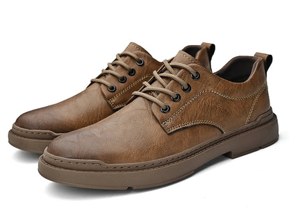 Printemps automne décontracté hommes rétro chaussures en Cuir 2023 mode Style britannique anti-dérapant Chaussure Homme Cuir marque de luxe concepteur