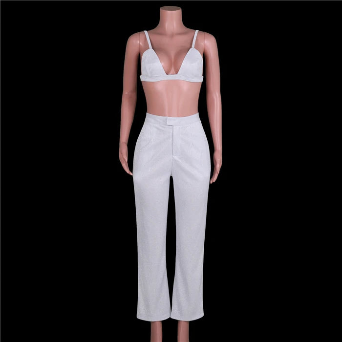 Women's Suiting  Pants Set Faionable Workwear Ensemble Spring  Collection 3% - 50% Conent Content