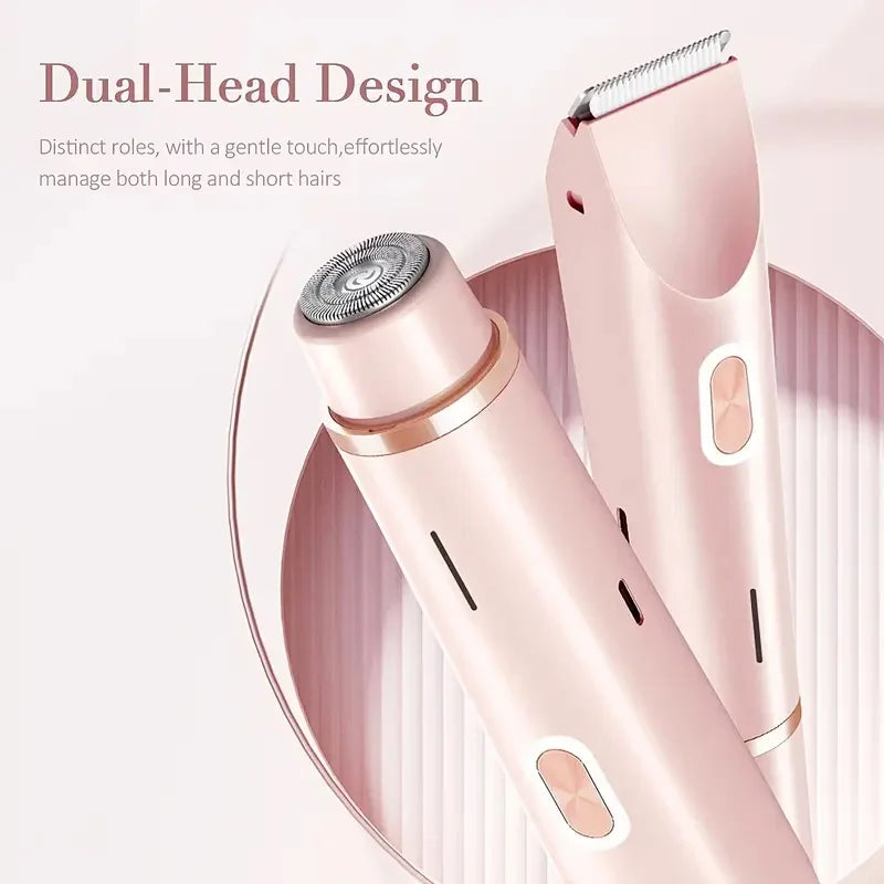 Rasoir électrique 2 en 1 à double tête pour femme, tondeuse à cheveux électrique pour femme, tondeuse électrique pour femme, cadeau idéal du nouvel an - DOGOMET DIGITAL PLUS