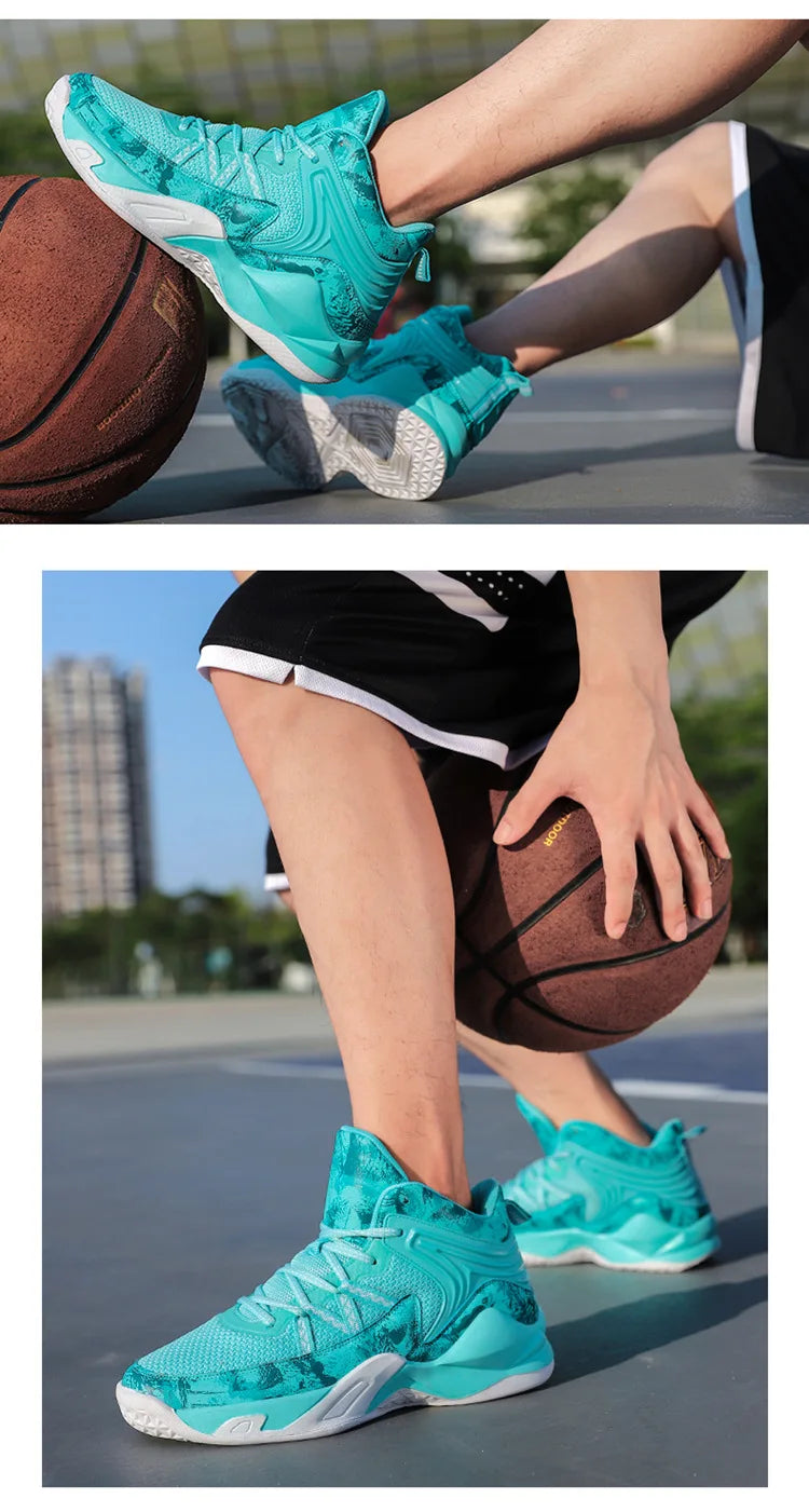 Chaussures de basket-ball respirantes carillon colorées pour hommes, chaussures de sport décontractées, haut, polyvalent, nouveau, printemps, 2024