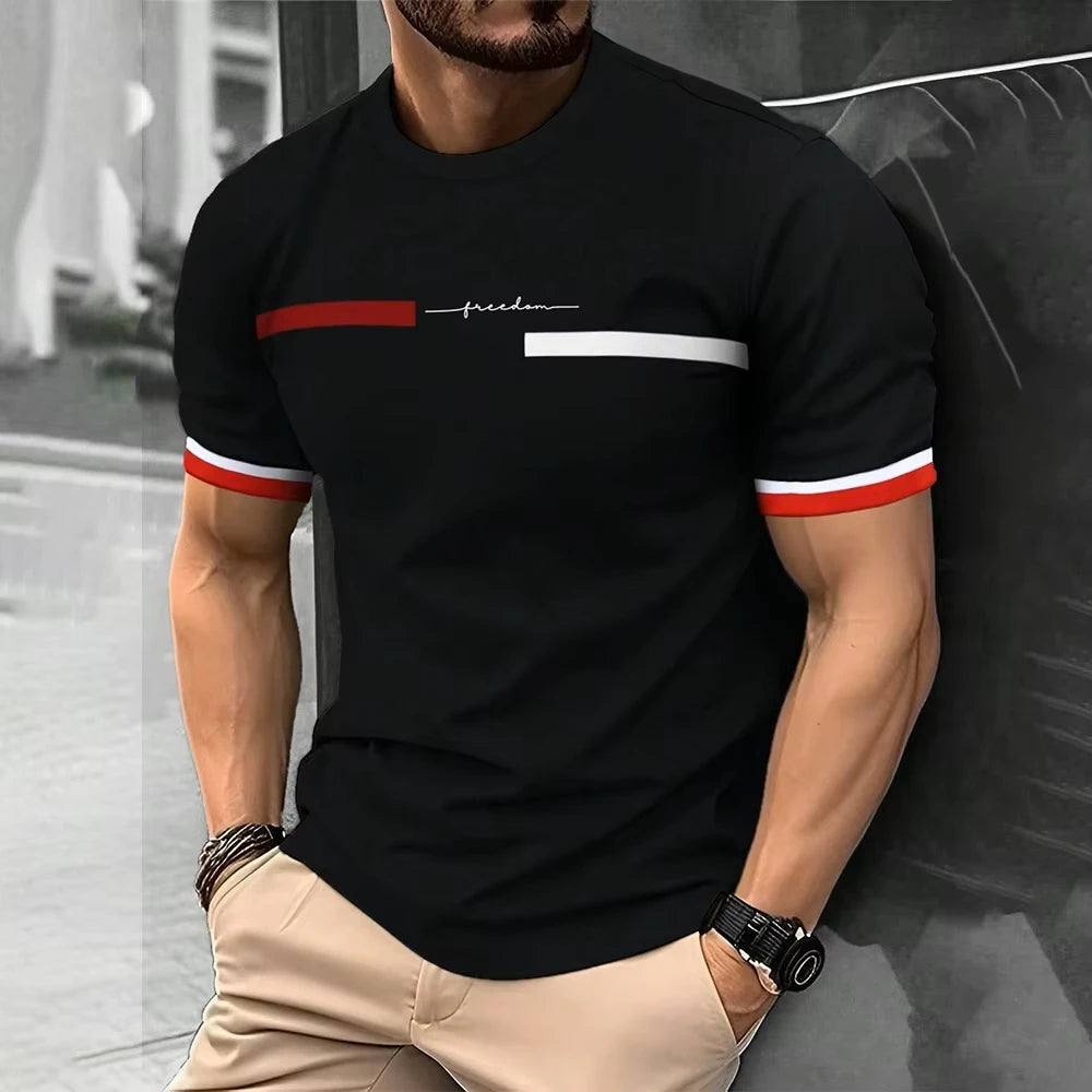T-SHIRT À MANCHES COURTES ET COL ROND POUR HOMME