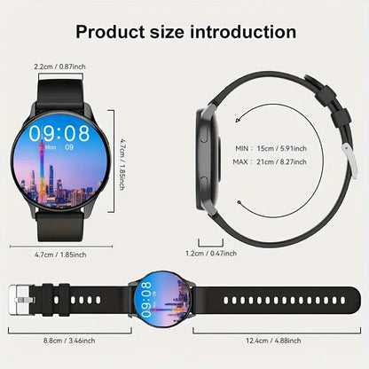 Smartwatch 2025 rond AMOLED affichage Bluetooth relojes para hombres sans fil montres intelligentes homme femme nouveau pour iPhone Android