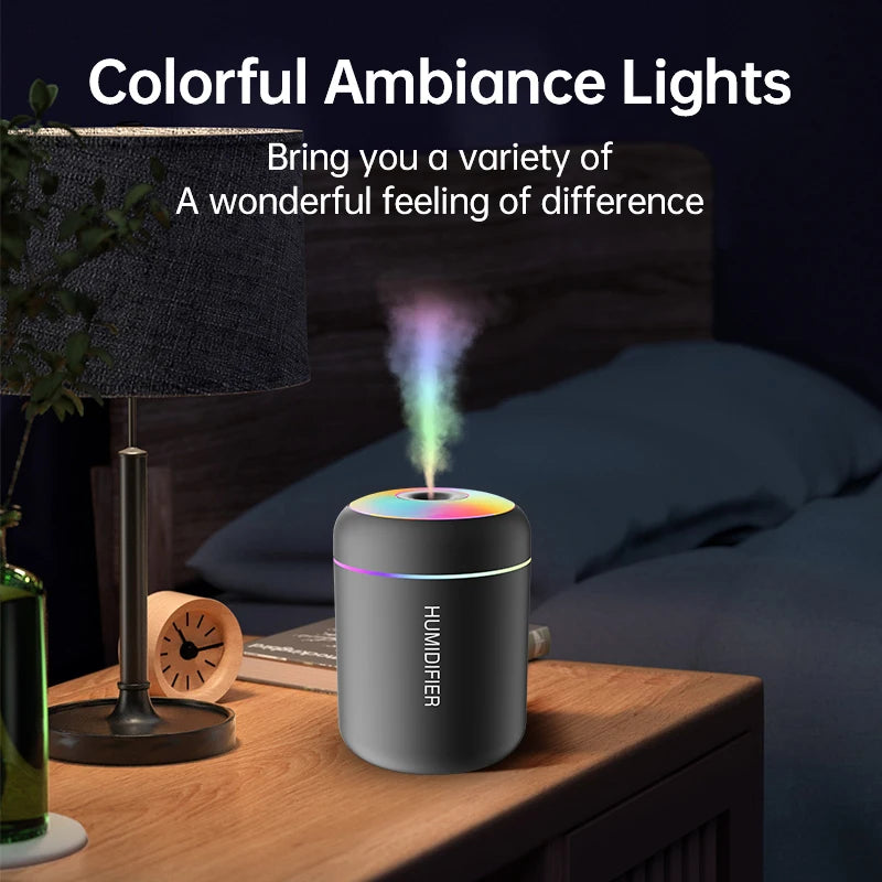 180ML Mini Air Humidifier USB Electric Aroma Diffuser Essential Oil Purifier Aromatherapy Mist Maker Lights For Car Home Bedroom - DOGOMET DIGITAL PLUS