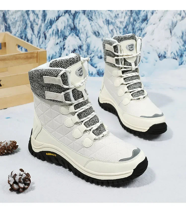 Bottes de neige imperméables à plateforme épaisse pour femmes, bottes de compétitivité, chaussures chaudes non ald, extérieur, décontracté, grande taille,-40 ℃, hiver