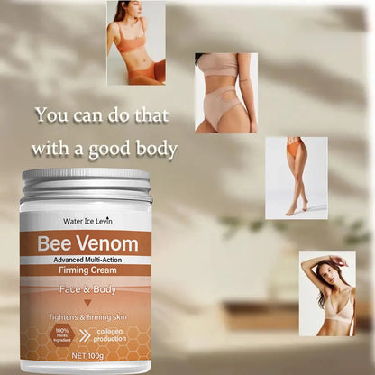 Bee Venom Firming Abdominal Cream - Plant-Based, Moisturizing and Moisturizing Contains Hyaluronic Acid Suitable for All Skin Types, Gentle for Sensitive Skin, Turmeric Skin Care - DOGOMET DIGITAL PLUS