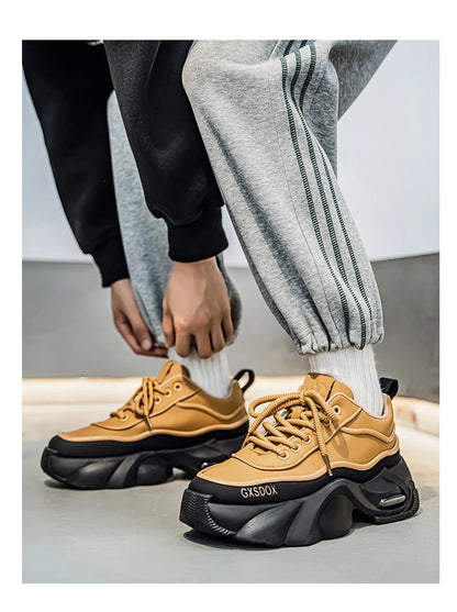 Chaussures pour hommes baskets hautes chaussures de sport de mode à semelles fines chaussures décontractées pour hommes anti-dérapant résistant à l'usure chaussures de course en plein air polyvalentes