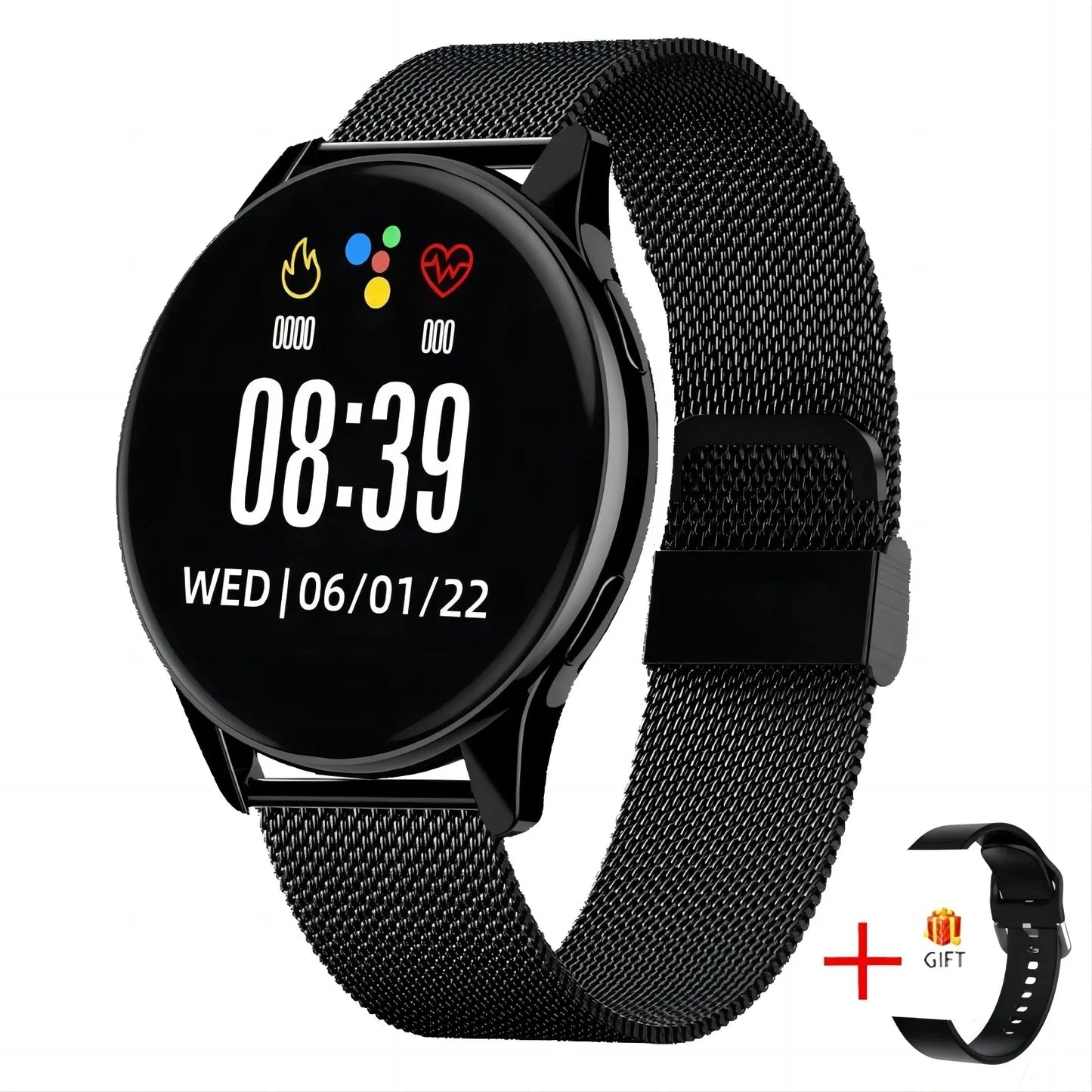 Smartwatch 2025 rond AMOLED affichage Bluetooth relojes para hombres sans fil montres intelligentes homme femme nouveau pour iPhone Android