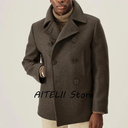 Manteau en laine élégant pour hommes, vestes pour hommes combinés, cachet masculin, haute qualité, hiver, luxe, nouveau