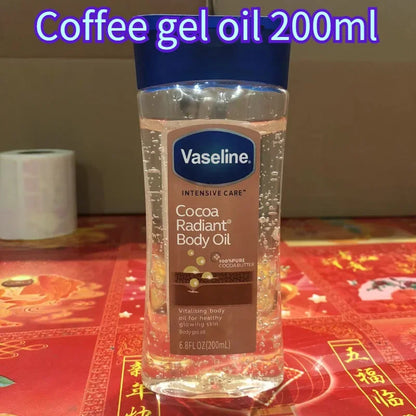 Vaseline Soins du corps Cacao Rose Café Gel corporel Huile verrouille dans l'humidité et hydrate pour améliorer la peau sèche et éplucher 200 Ml