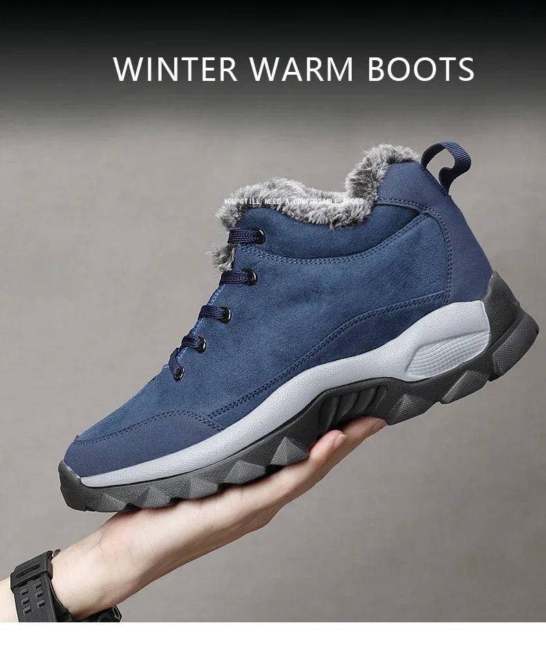 Hommes hiver bottes de neige avec fourrure baskets d'extérieur hommes chaussures 2023 nouveau mâle chaussures chaudes bottines pour hommes Botines Botas Hombre - DOGOMET DIGITAL PLUS