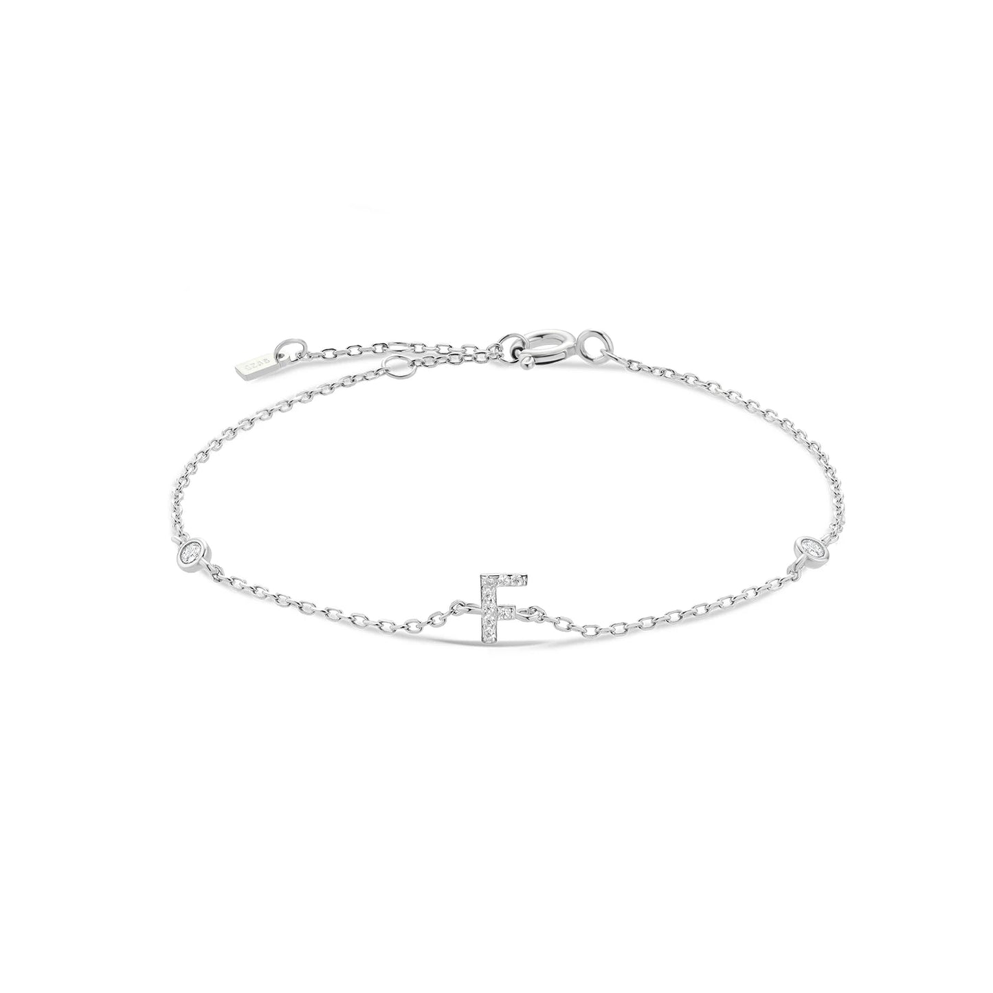 ANDYWEN – Bracelet en argent Sterling 925, 26 lettres initiales, monogramme de l'alphabet, nom en or, cristal CZ Zircon, bijoux à la mode 2021 - DOGOMET DIGITAL PLUS