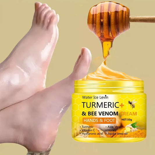 Curcuma veine d'abeille Anti-séchage fissure pied crème main craquelée réparation peau élimination soin crème pieds morts peau des mains 50g