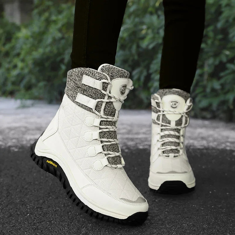 Bottes de neige imperméables à plateforme épaisse pour femmes, bottes de compétitivité, chaussures chaudes non ald, extérieur, décontracté, grande taille,-40 ℃, hiver